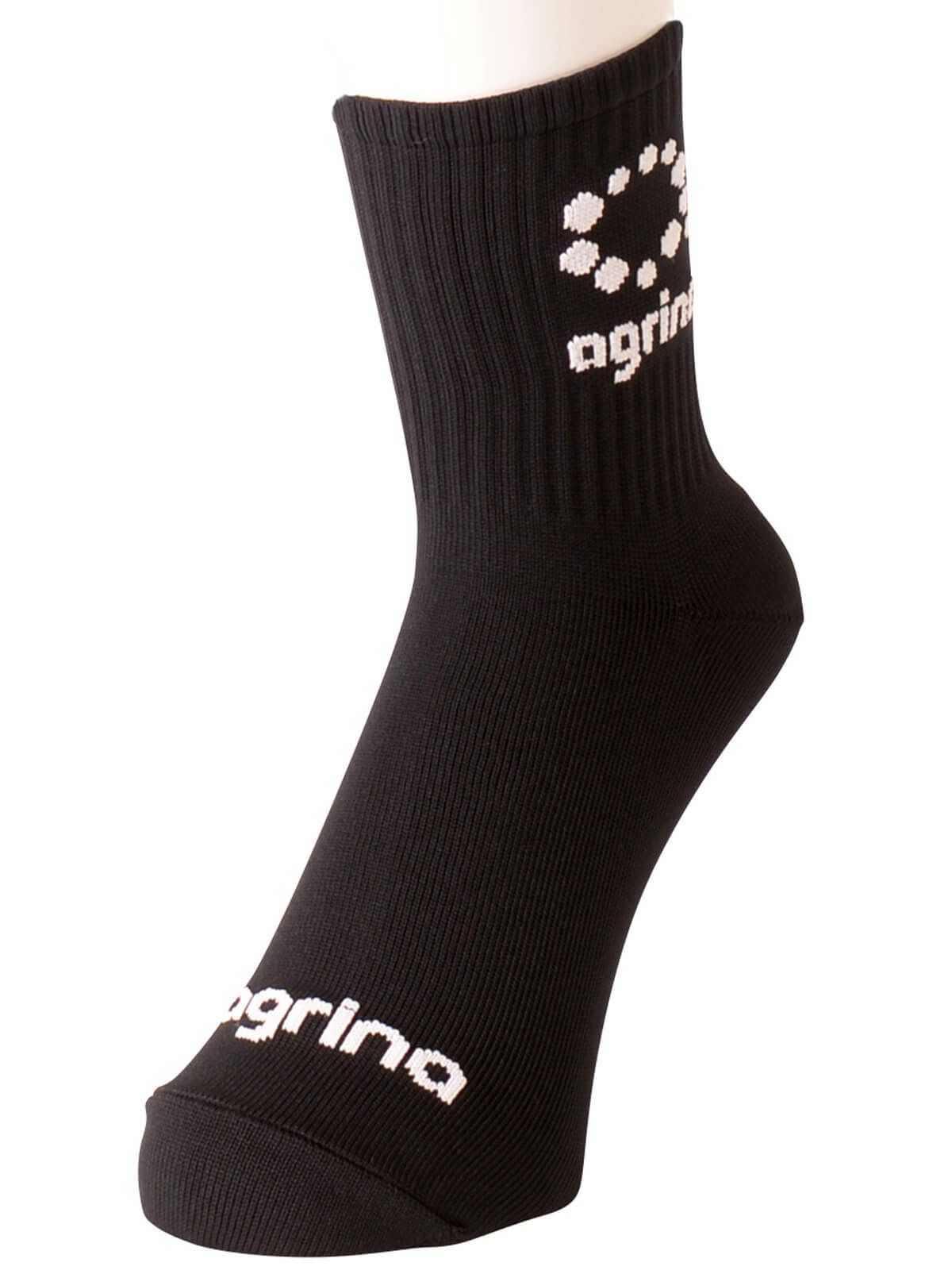 CSソックス/レギュラーショートソックス 白1 黒6 ソックス ag-0388 エストショートソックス Black