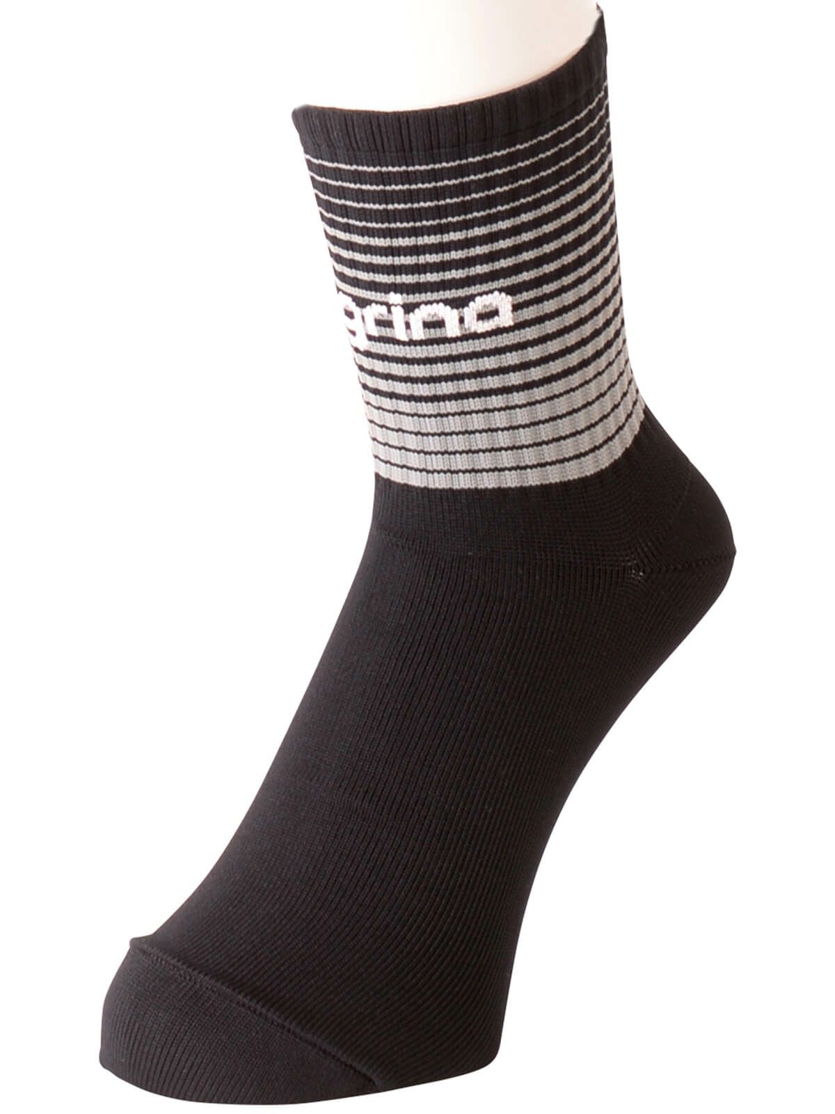 ソックス ag-0388 エストショートソックス Black