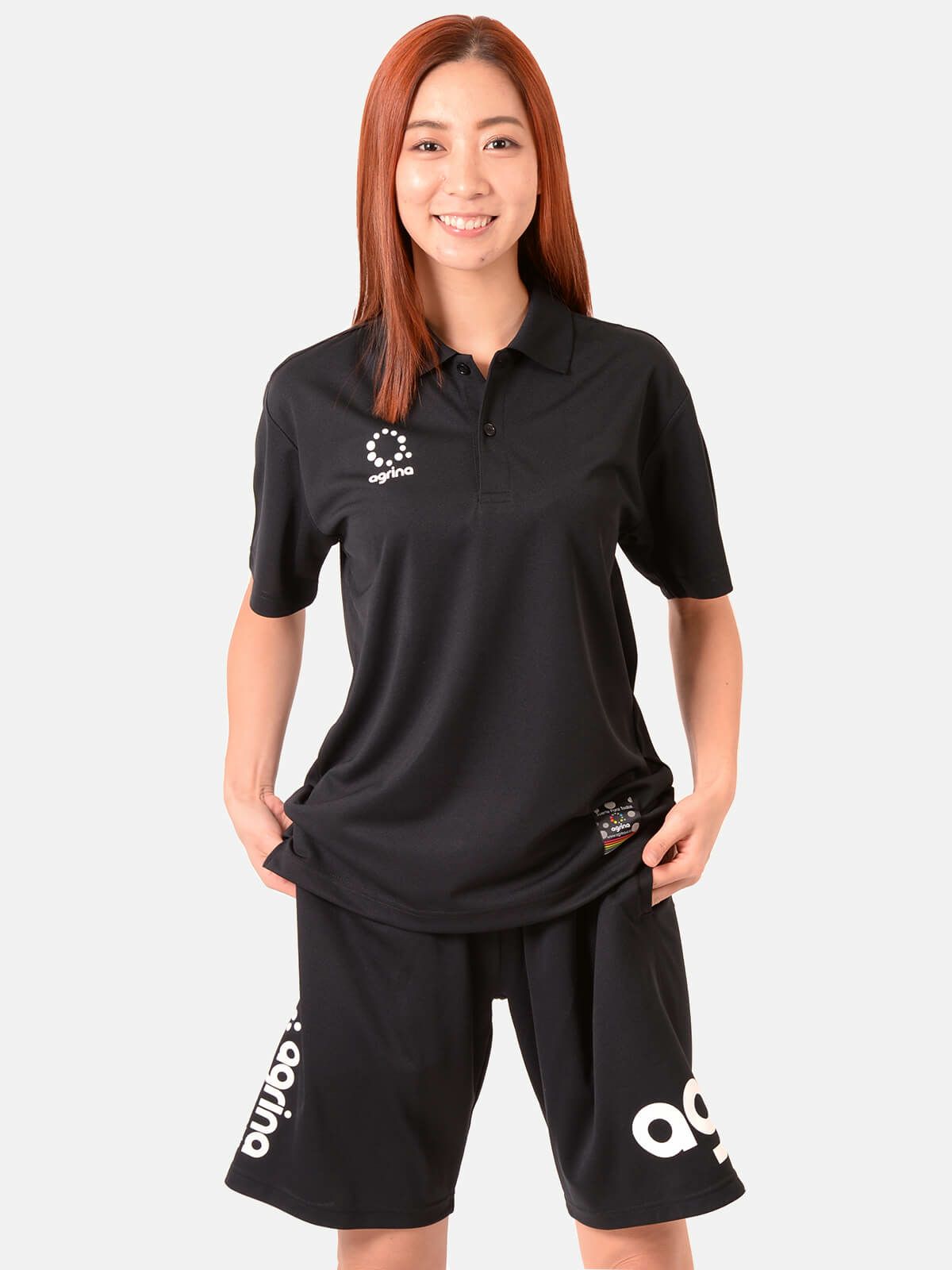 アルビレフリードライポロシャツ上下セット ag-0546--0860 Black