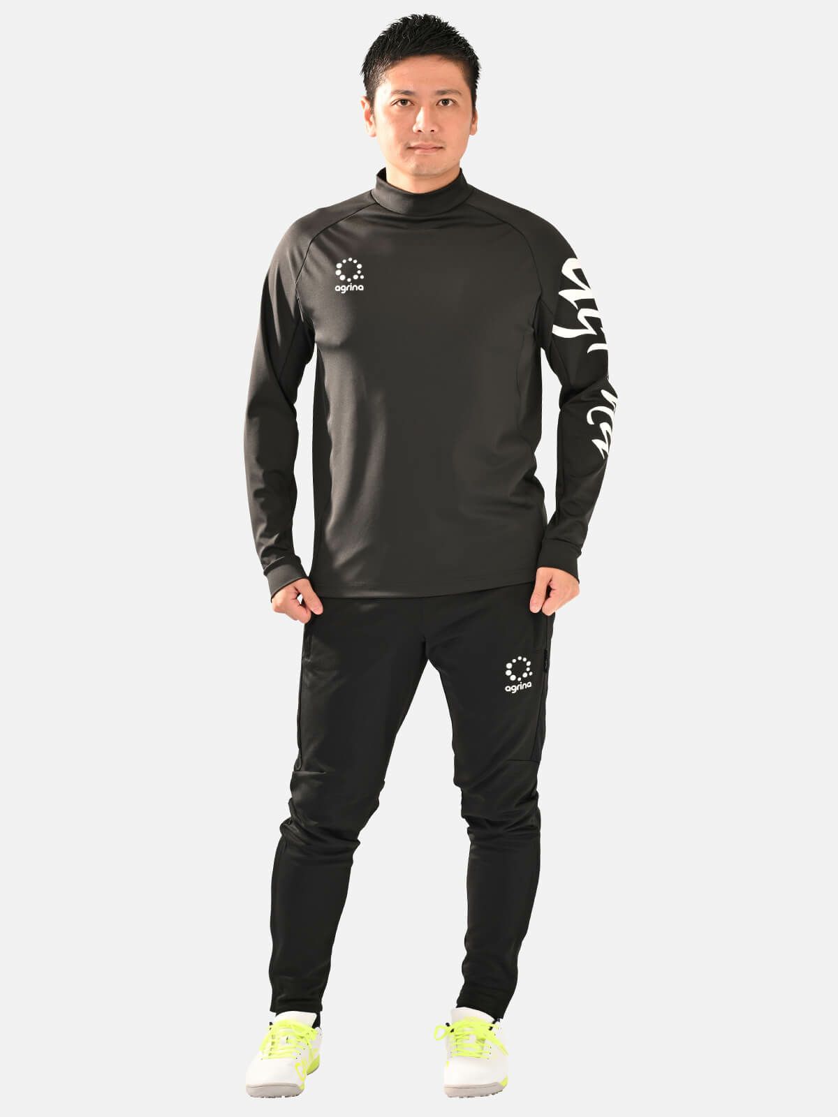 モックフィットレイヤーシャツ上下セット Black