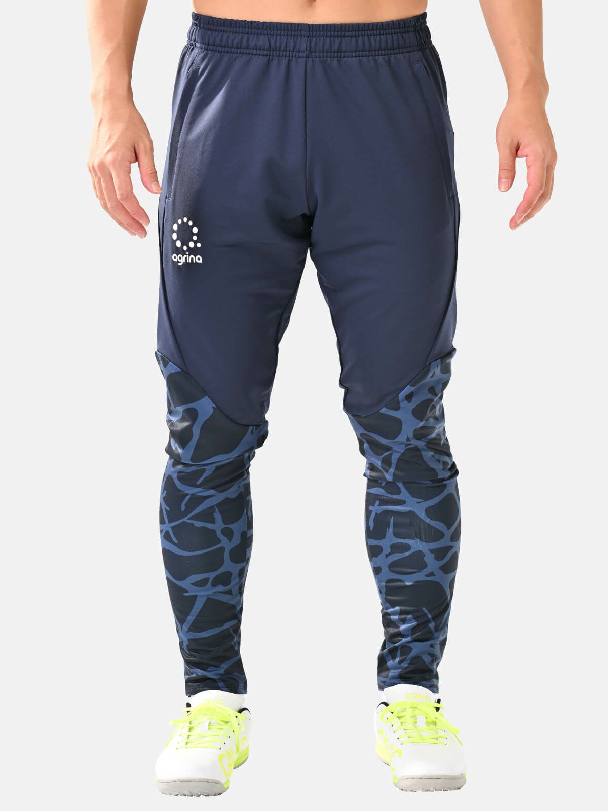 ルシアトライバルデザイン切替ジャージトレーニングパンツ ag-0804 Navy
