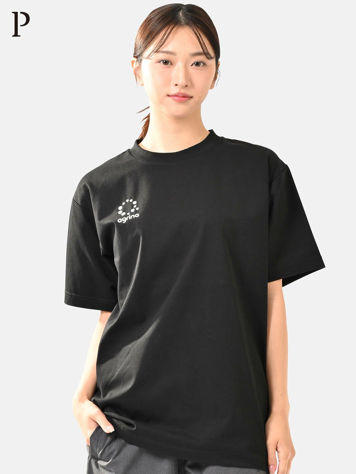 セコアクティブチェックライトトレーニングドライTシャツ ag-0857 Black
